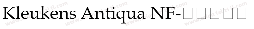 Kleukens Antiqua NF字体转换